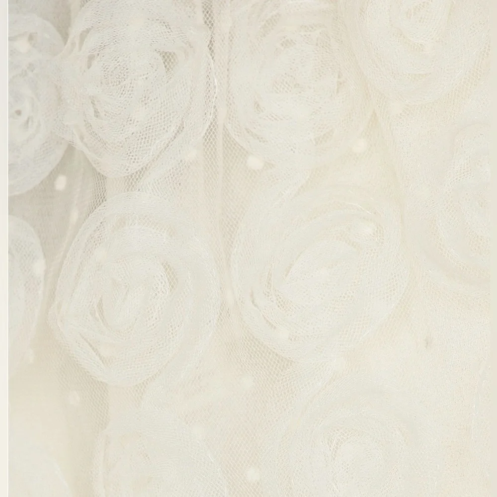 For Love & Lemons Poppy Mini Dress Ivory Rose Appliqué Cutout Underwire Size XS - Picture 5 of 8